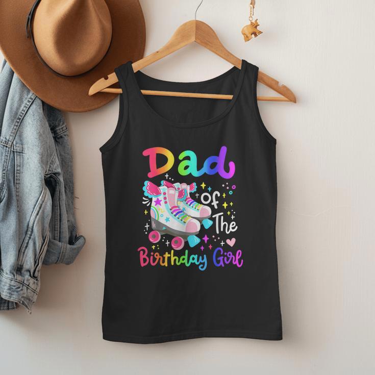 Dad Of The Birthday Girl Skater Roller Skate Family Party Men Tank Top