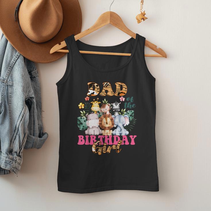 Dad Of The Birthday Girl Zoo Theme Animal Party Safari Cool Men Tank Top