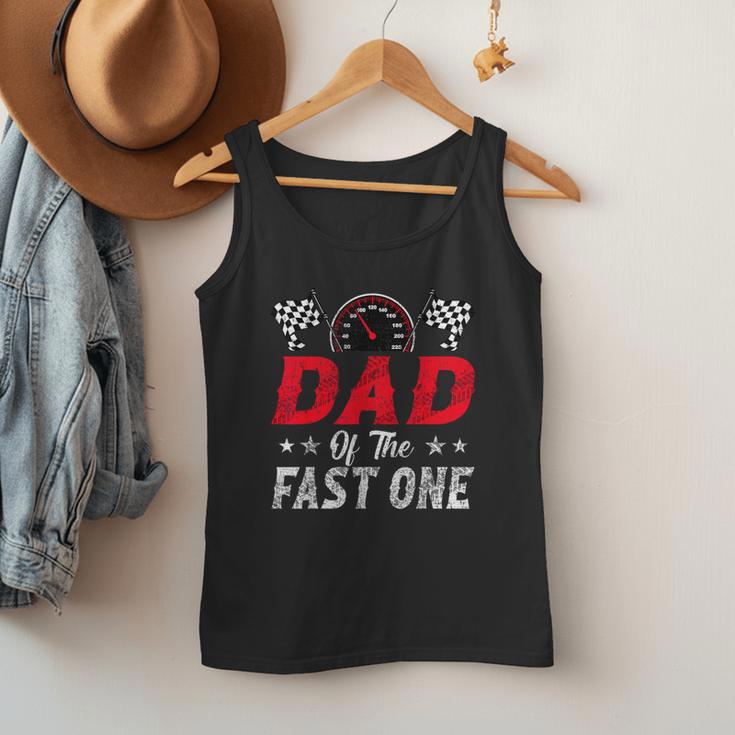 Dad Of The Fast One 1st Birthday Racing Car Family Men Tank Top