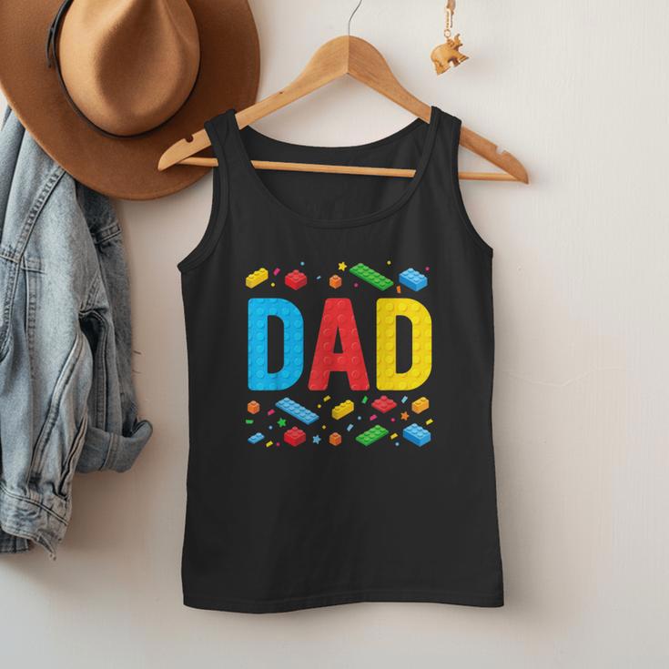 Dad Master Builder Building Bricks Blocks Family Fathers Day Men Tank Top