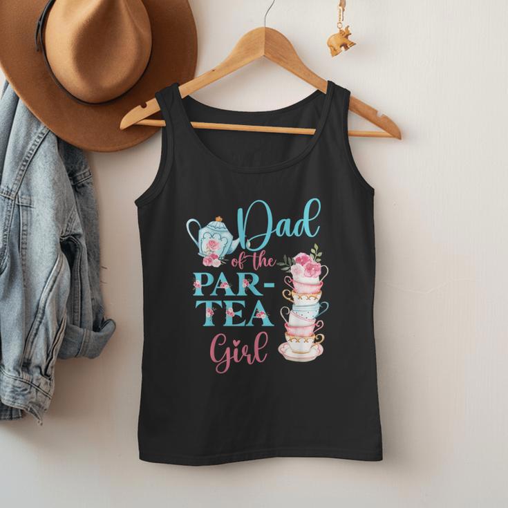 Dad Of The Par-Tea Girl Floral Tea Party Birthday Family Men Tank Top