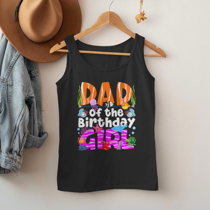Dad Under Sea Birthday Party Girls Ocean Sea Animals Themed Men Tank Top