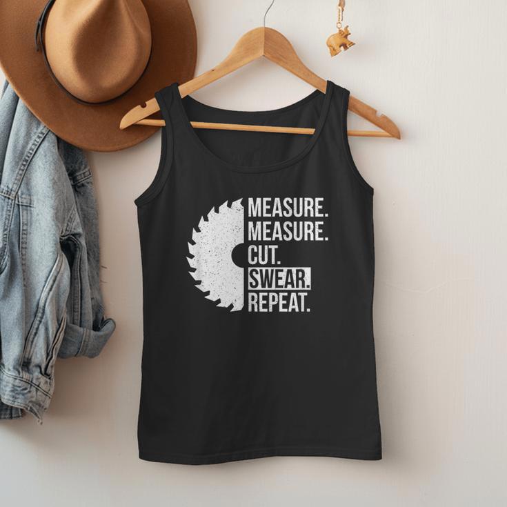 Dad Shirt Measure Cut Swear Handyman Father Day Tshirt Men Tank Top