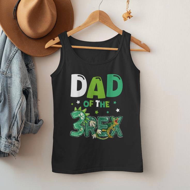 Dad Of The Three Rex Birthday Dinosaur Family Matching Men Tank Top