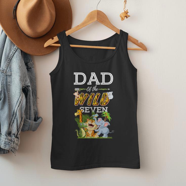 Dad Of The Wild Seven Animal Safari 7th Birthday Party Men Tank Top