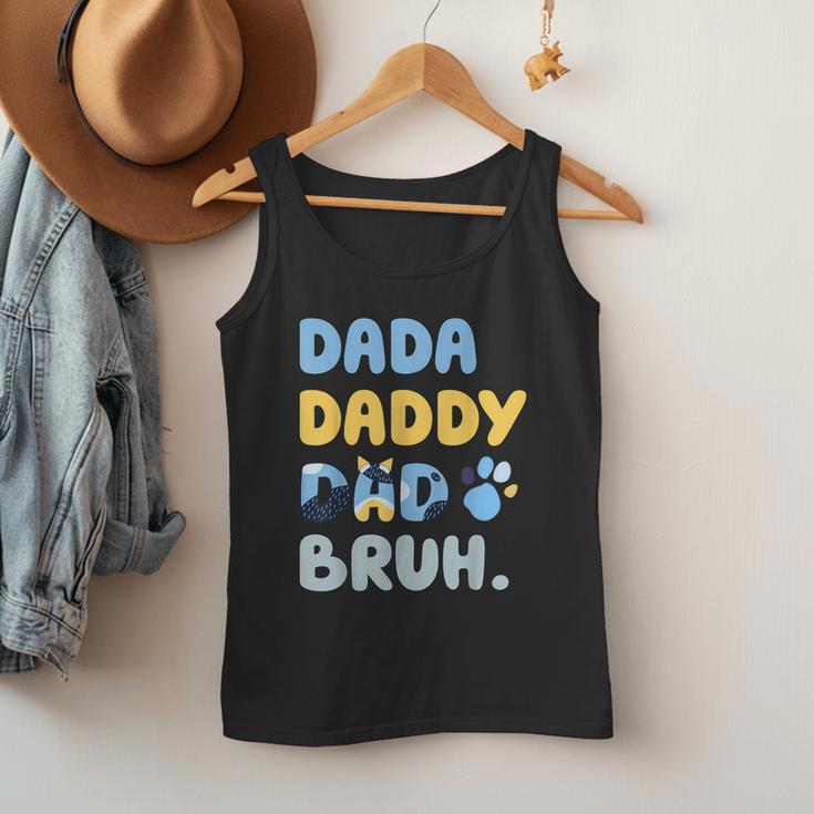 Dada Daddy Dad Bruh Fathers Day Blue Dog Men Tank Top