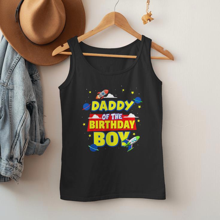 Daddy Of The Birthday Astronaut Boy Outer Space Theme Party Men Tank Top