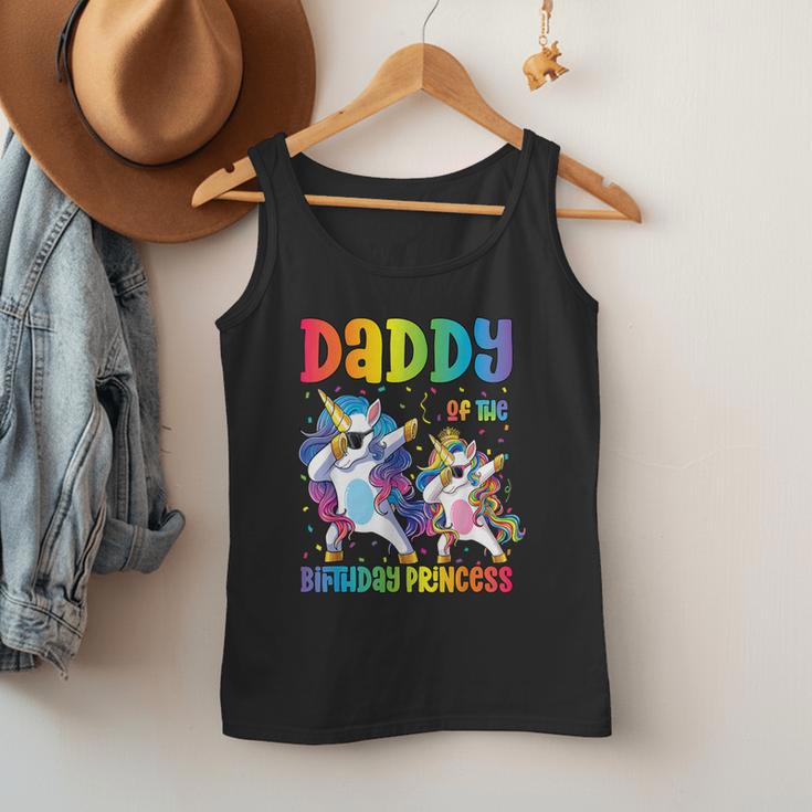 Daddy Of The Birthday Girl Dabbing Princess Unicorn Dad Men Tank Top