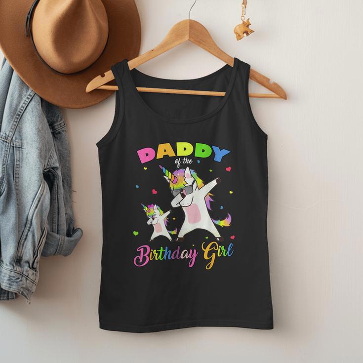 Daddy Of The Birthday Girl Dabbing Unicorn Princess And Dad Men Tank Top