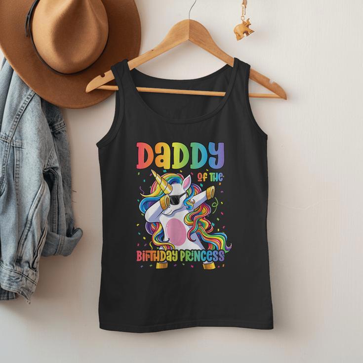 Daddy Of The Birthday Princess Girl Dabbing Unicorn Dad Men Tank Top