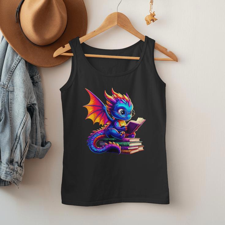 Dragon Reading a Book Bookworm Book Lover Men Tank Top Dragon Reading a Book Bookworm Book Lover Men Tank Top