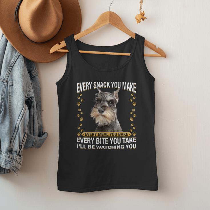 Every Snack You Make Miniature Schnauzer Dog Mom Dad Men Tank Top