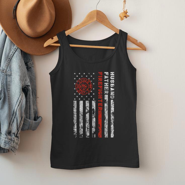 Firefighter Husband Father Fireman For Dad Men Tank Top