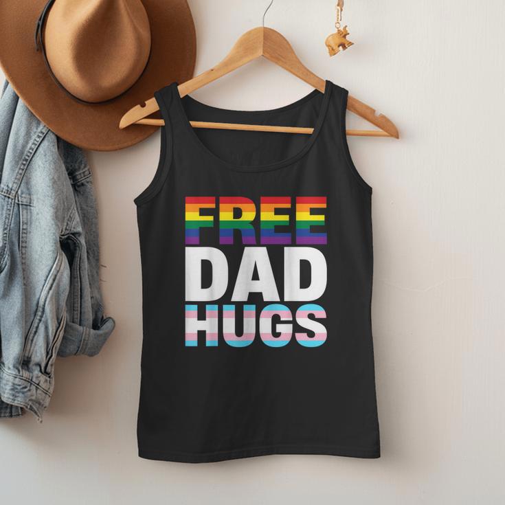 Free Dad Hugs Pride Flag Month LGBTQ Transgender Support Men Tank Top
