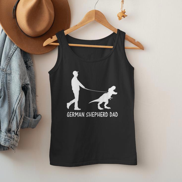 German Shepherd Dad Dinosaur GSD Owners Father's Day Men Tank Top