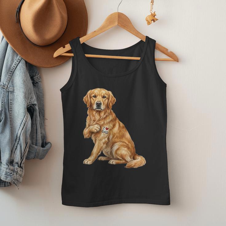 Golden Retriever I Love Dad Dog Dad Father's Day Men Tank Top