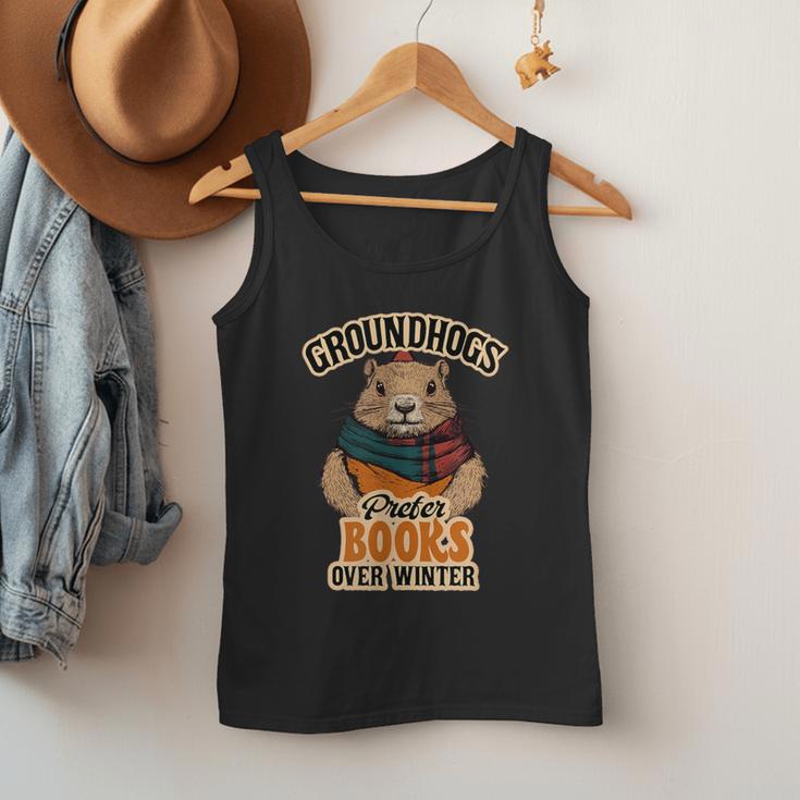 Groundhogs Prefer Books Over Winter February Men Tank Top