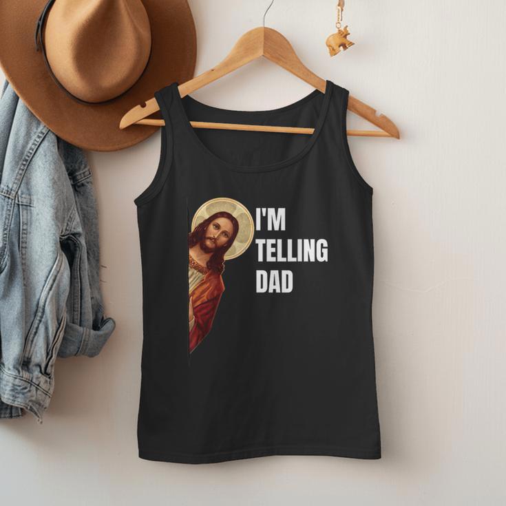 I'm Telling Dad Religious Christian Jesus Meme Men Tank Top