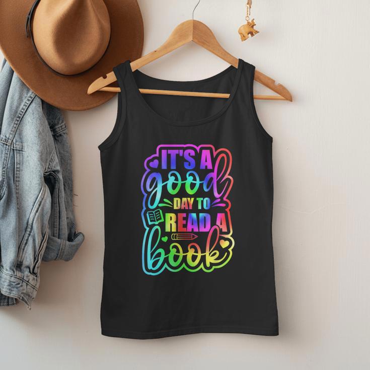 Its A Good Day To Read Book Kids Boys Girls Reading Graphic Men Tank Top