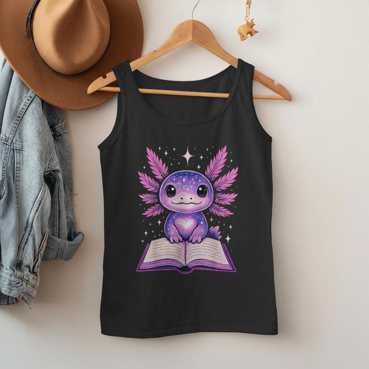 Kawaii Axolotl Cute Axolotls Reading Book Men Tank Top