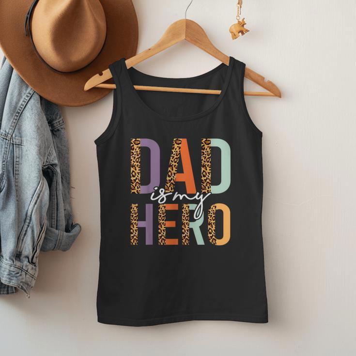Kids Fathers Day Shirt For Son Daughter My Dad Is My Hero Men Tank Top