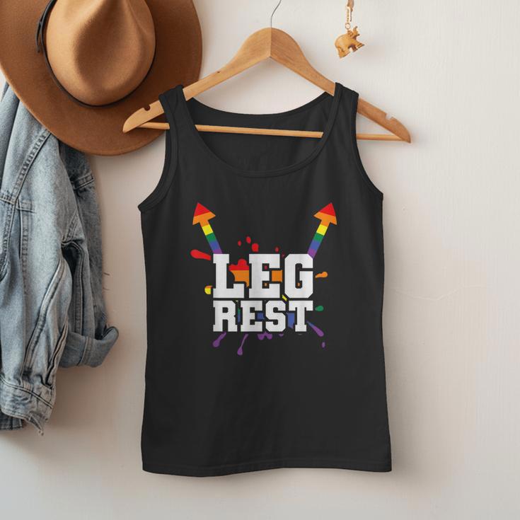 Leg Rest Naughty Dad Joke Vagitarian Lesbian Men Tank Top