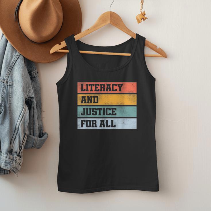 Literacy And Justice For All Stop Book Banning Banned Books Men Tank Top