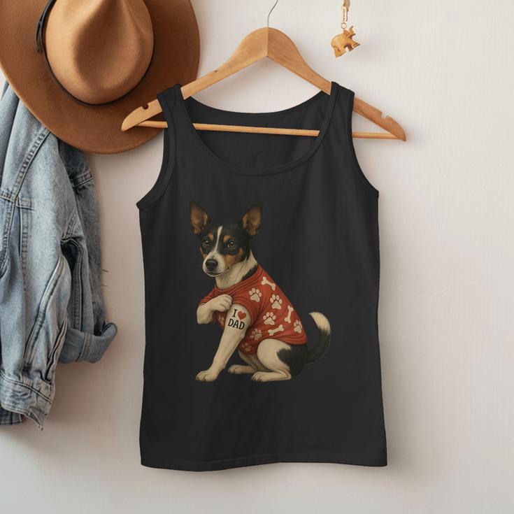 I Love Dad Tattoo Rat Terrier Dad Men Tank Top