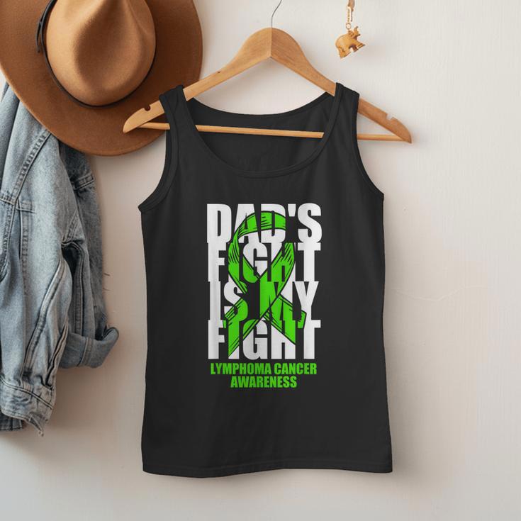 Lymphoma Cancer Awareness Lime Green Ribbon Dad's Fight Men Tank Top
