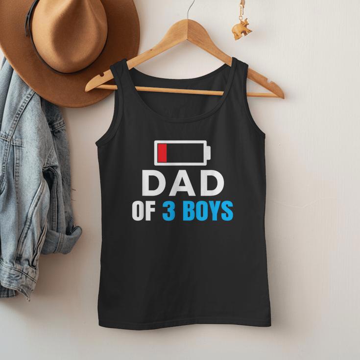 Matching Father's Day Low Battery Dad Of 3 Boys Men Tank Top