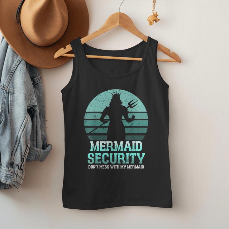 Mermaid Security Vintage Birthday Party Dad Father Day Men Tank Top