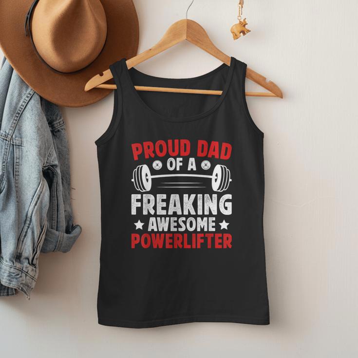 Proud Dad Of A Powerlifter Father Powerlifting Dad Men Tank Top