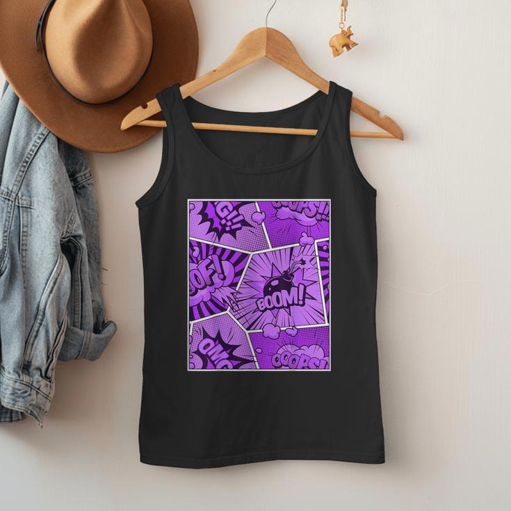 Purple Comic Book Purple Color Graphic Men Tank Top Purple Comic Book Purple Color Graphic Men Tank Top