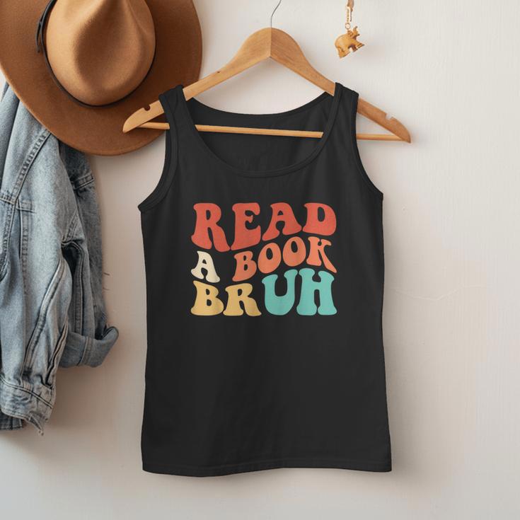 Read A Book Bruh Read Reading Librarian Boys Teen Kids Men Tank Top