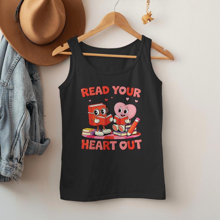 Read Your Heart Out Valentine Reading Book Girl Kid Teacher Men Tank Top Read Your Heart Out Valentine Reading Book Girl Kid Teacher Men Tank Top