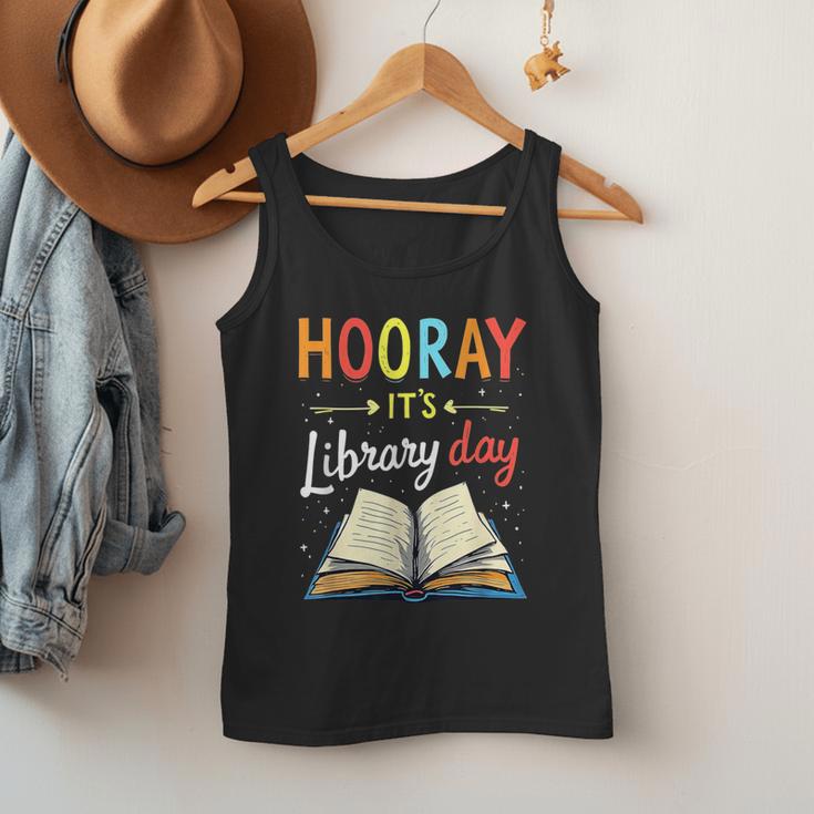 Reading Books Bibliophile Hooray It's Library Day Men Tank Top Reading Books Bibliophile Hooray It's Library Day Men Tank Top