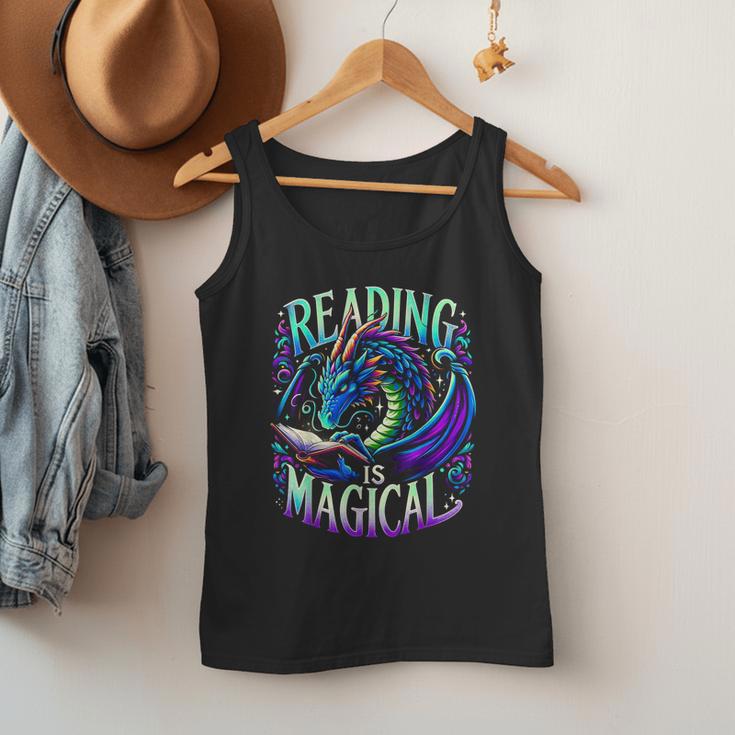 Reading Is Magical Dragon Tee Perfect For Book Lovers Kids Men Tank Top