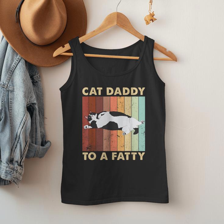 Retro Fat Chonk Dad Tee Cat Daddy To A Fatty Men Tank Top