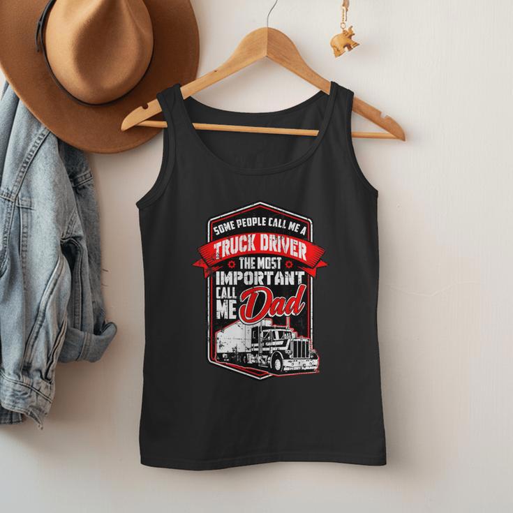 Semi Truck Driver For Truckers And Dads Small Men Tank Top