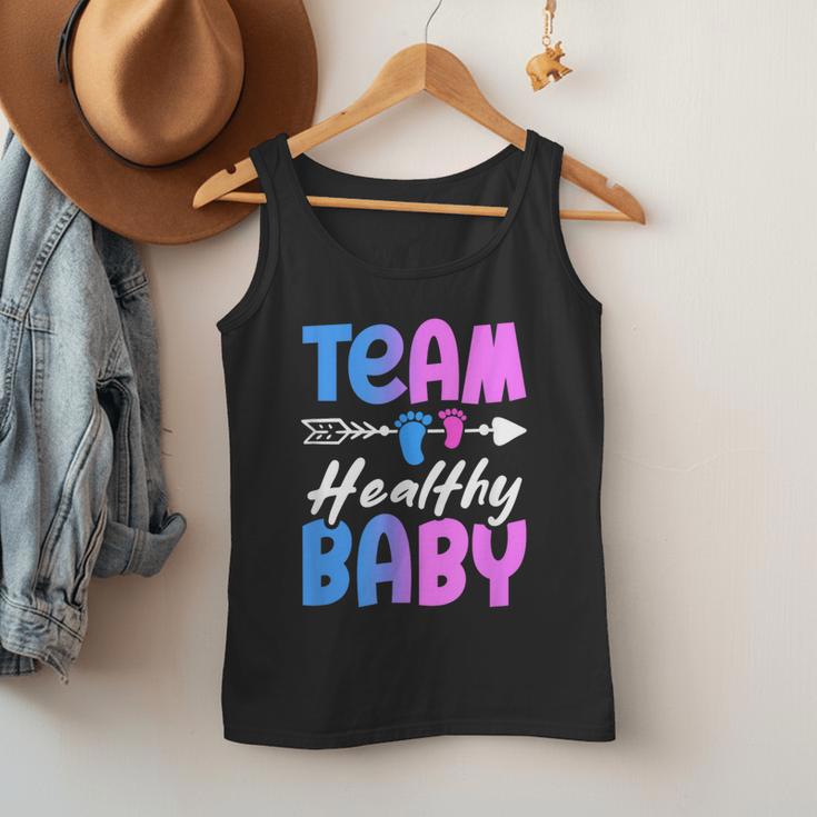 Team Healthy Baby Gender Reveal Pregnancy Mom Dad Men Tank Top