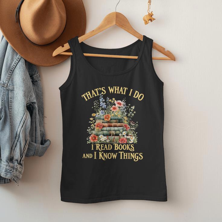 That's What I Do I Read Books And I Know Things Book Floral Men Tank Top