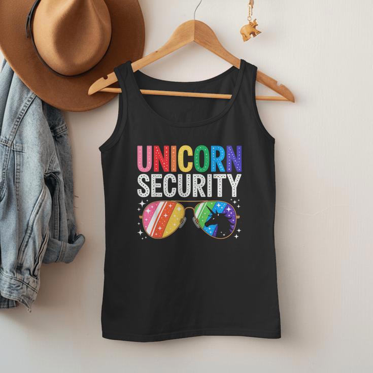 Unicorn Security Birthday Family Halloween Costume Mom Dad Men Tank Top