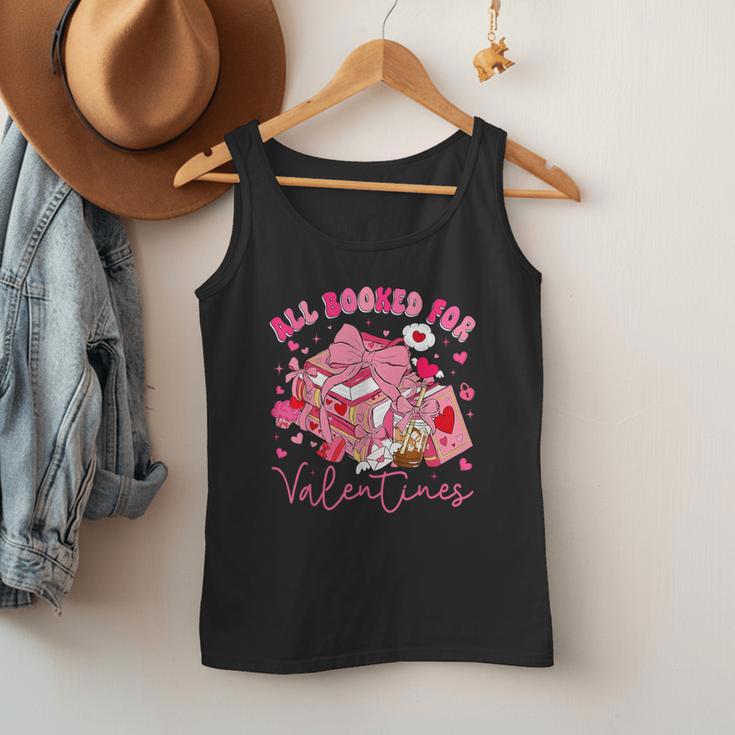 Valentine All Booked Book Coffee Coquette Bow Girl Women Men Tank Top