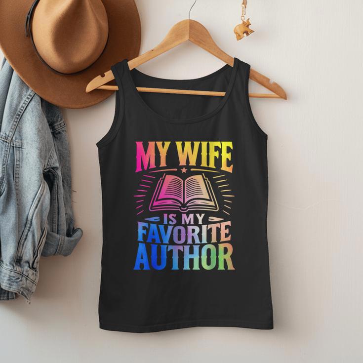 My Wife Is My Favorite Author Book Writer Writing Husband Men Tank Top