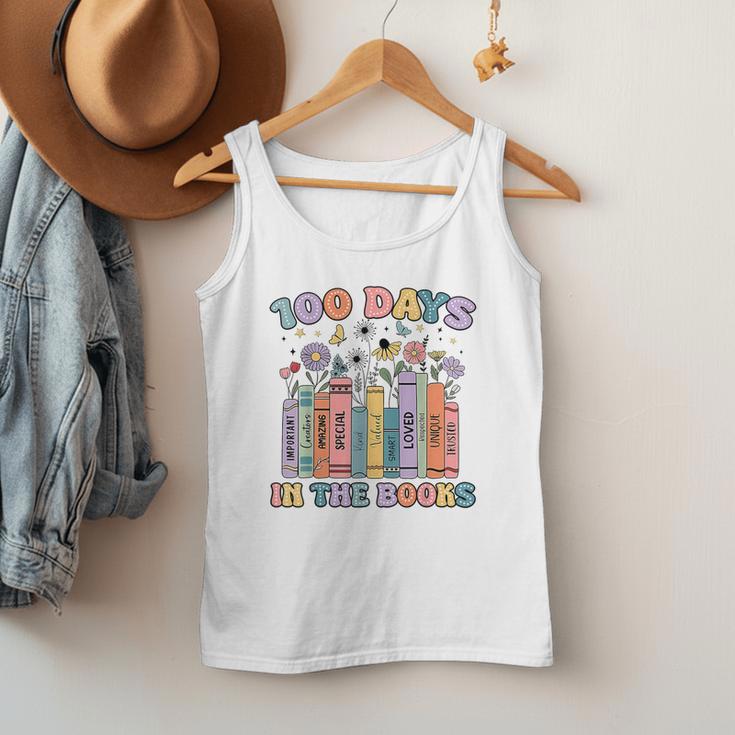 100 Days In The Books Reading Teacher 100th Day Of School Men Tank Top