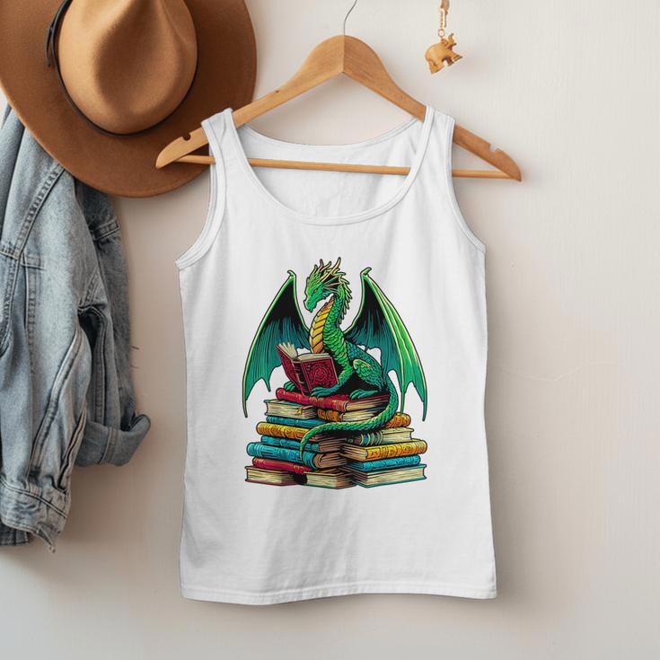 Book Dragon Reading Books Men Tank Top