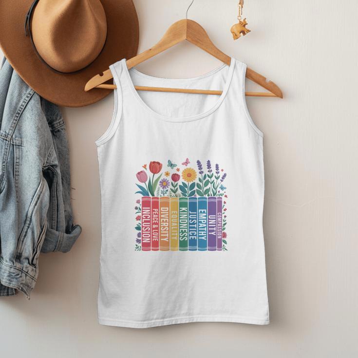 Book Flower Radicalized By Basic Decency Feminist Leftist Men Tank Top