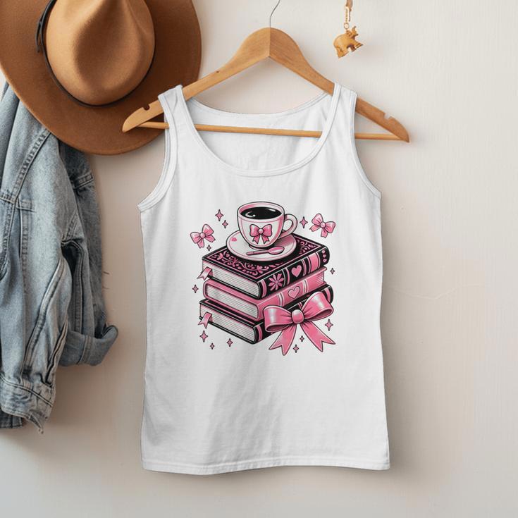 All Booked For Valentine's Teacher Coquette Bow Coffee Book Men Tank Top