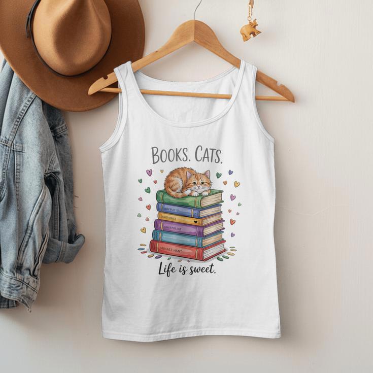 Cats Books Lover Men Women Men Tank Top