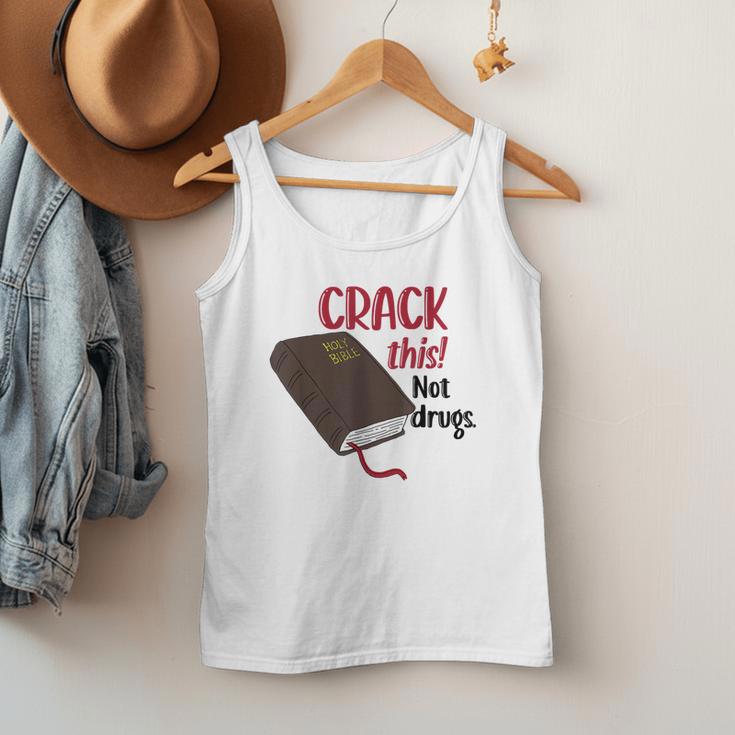 Christian Quote Holy Bible Crack This Book Not Drugs Men Tank Top